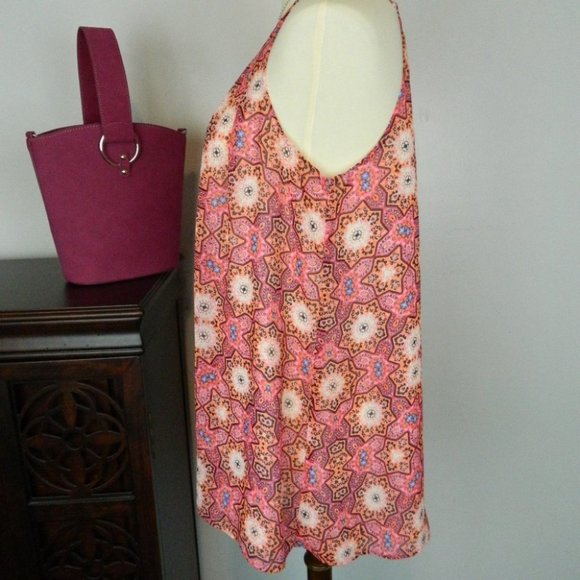 Vince Camuto Pink Orange Blue Sleeveless Spaghetti Strap Summer Top  Size XS - Picture 3 of 8